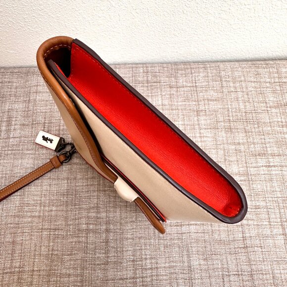 Coach Courier Wristlet 837 Colorblock Chalk Multi in EUC - Picture 6 of 13